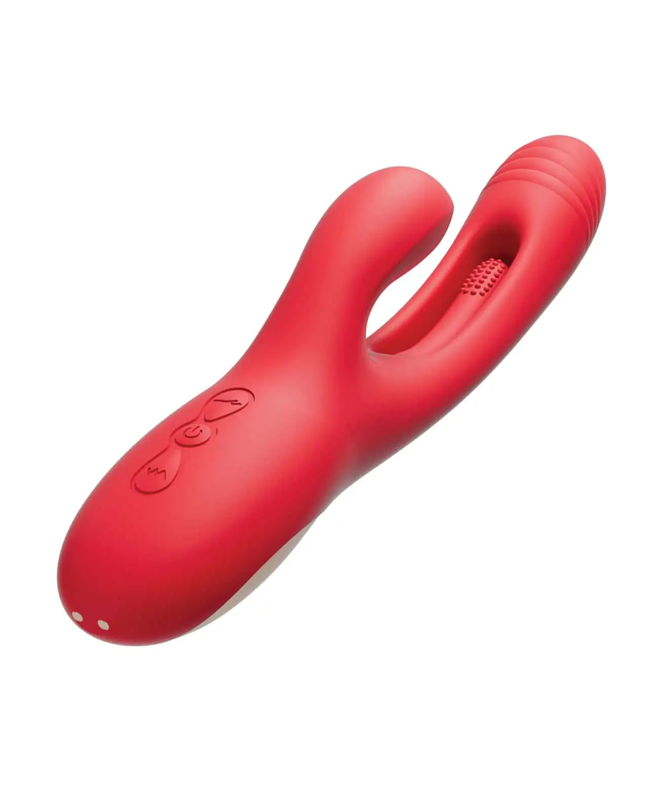 Bora-Rabbit Tapping G-spot Vibrator - Red - Image 3