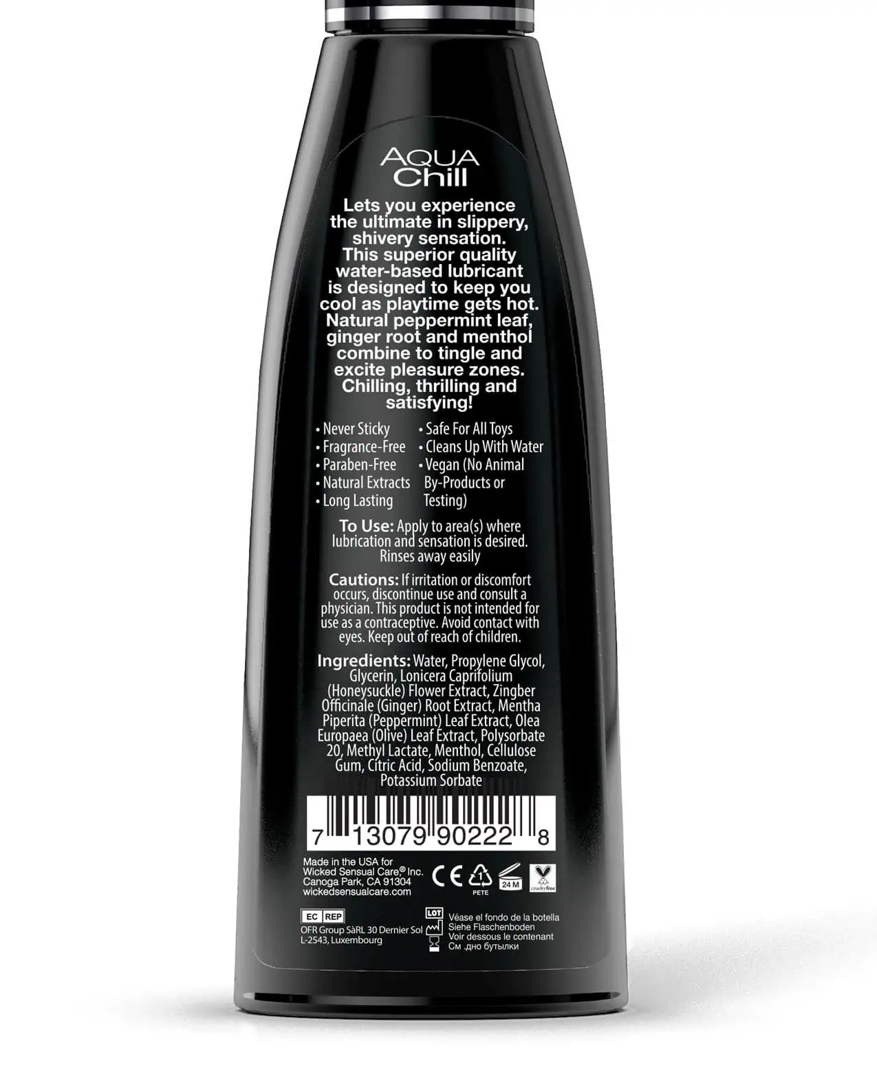 Wicked Sensual Care Chill Cooling Water Based Lubricant - 4 oz - Image 3