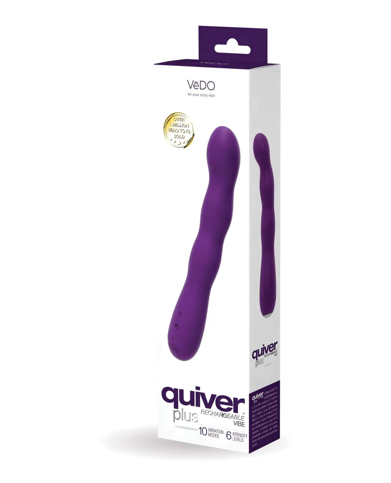 VeDO Quiver Plus Rechargeable Vibe - Deep Purple - Image 3