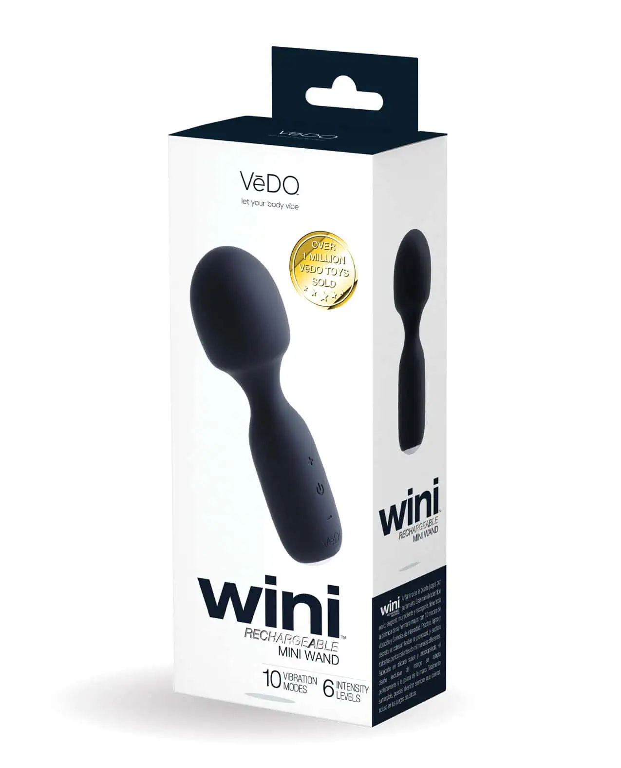 Wini Rechargeable Mini Wand Black - Image 3