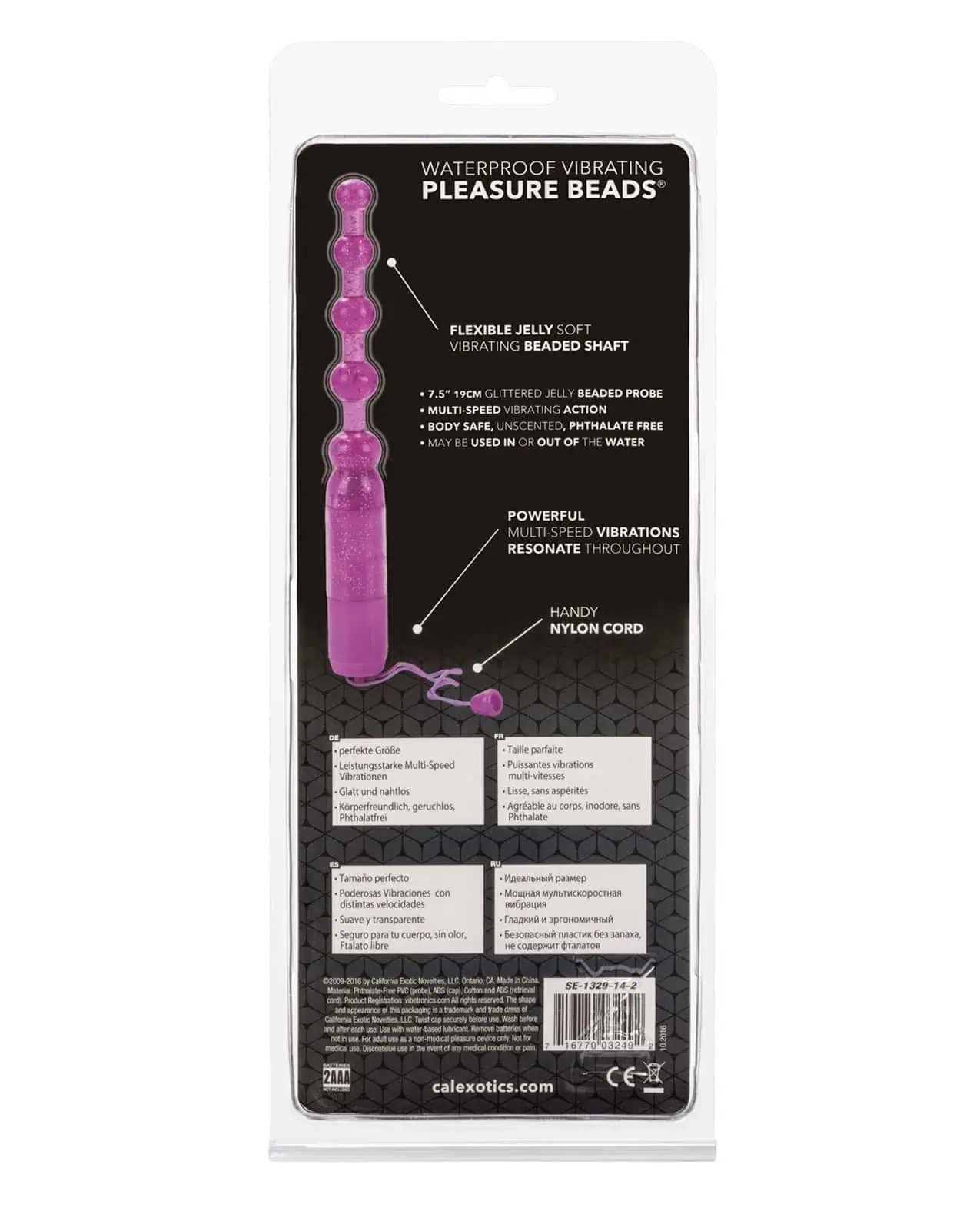 Vibrating Pleasure Beads Waterproof - Purple - Image 4