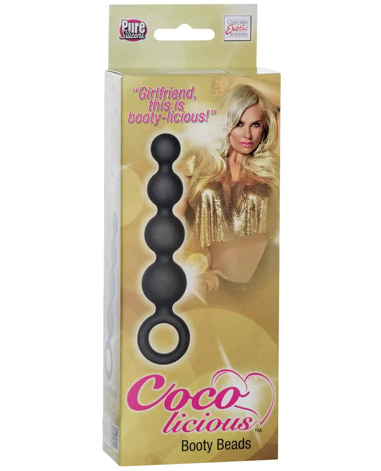 Calexotics Silicone Booty Beads - Black - Image 3
