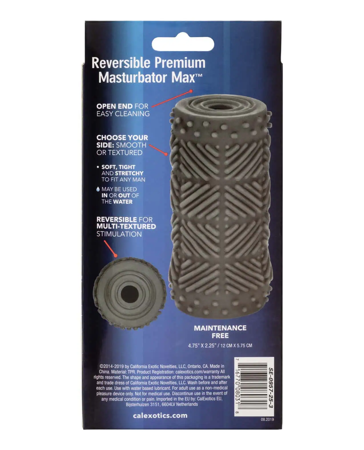 Apollo Max Reversible Premium Masturbator - Grey - Image 4