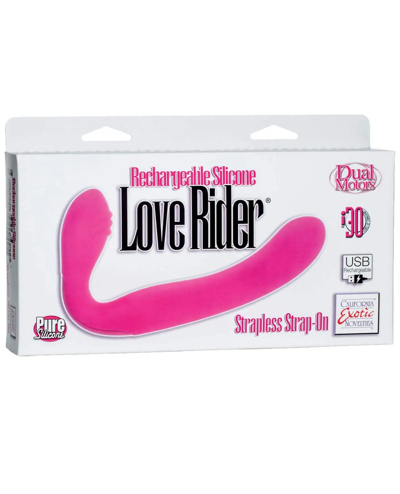 Love Rider Rechargeable Strapless Strap On - Pink - Image 3
