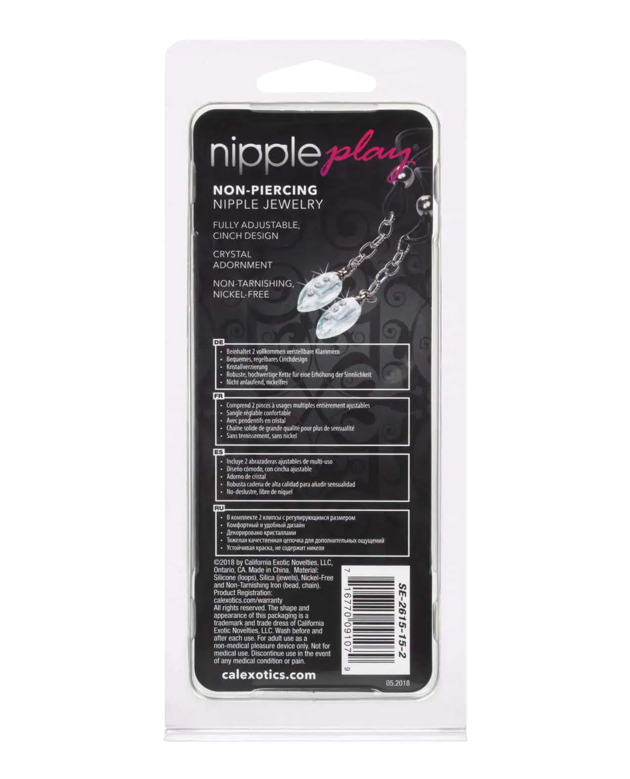 Nipple Play Non-Piercing Nipple Jewelry Crystal Teardrop - Image 4