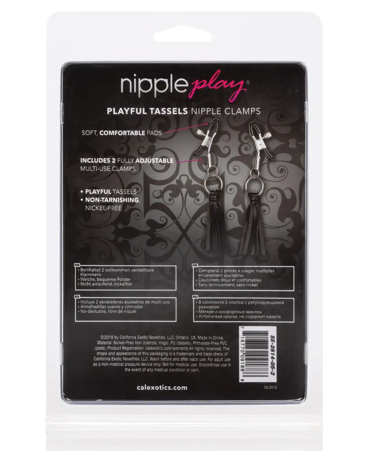 Nipple Play Playful Tassels Nipple Clamps - Black - Image 4