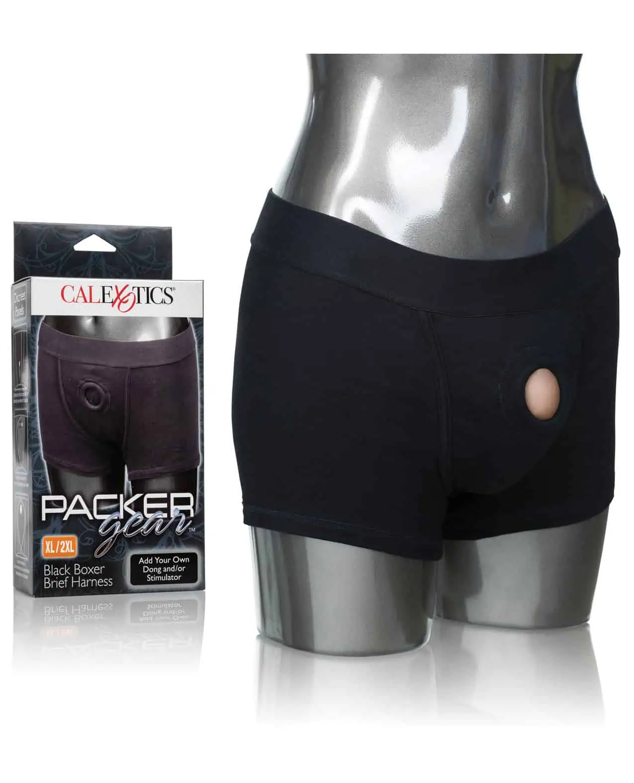 Packer Gear Boxer Brief Harness XL/2XL - Black - Image 3