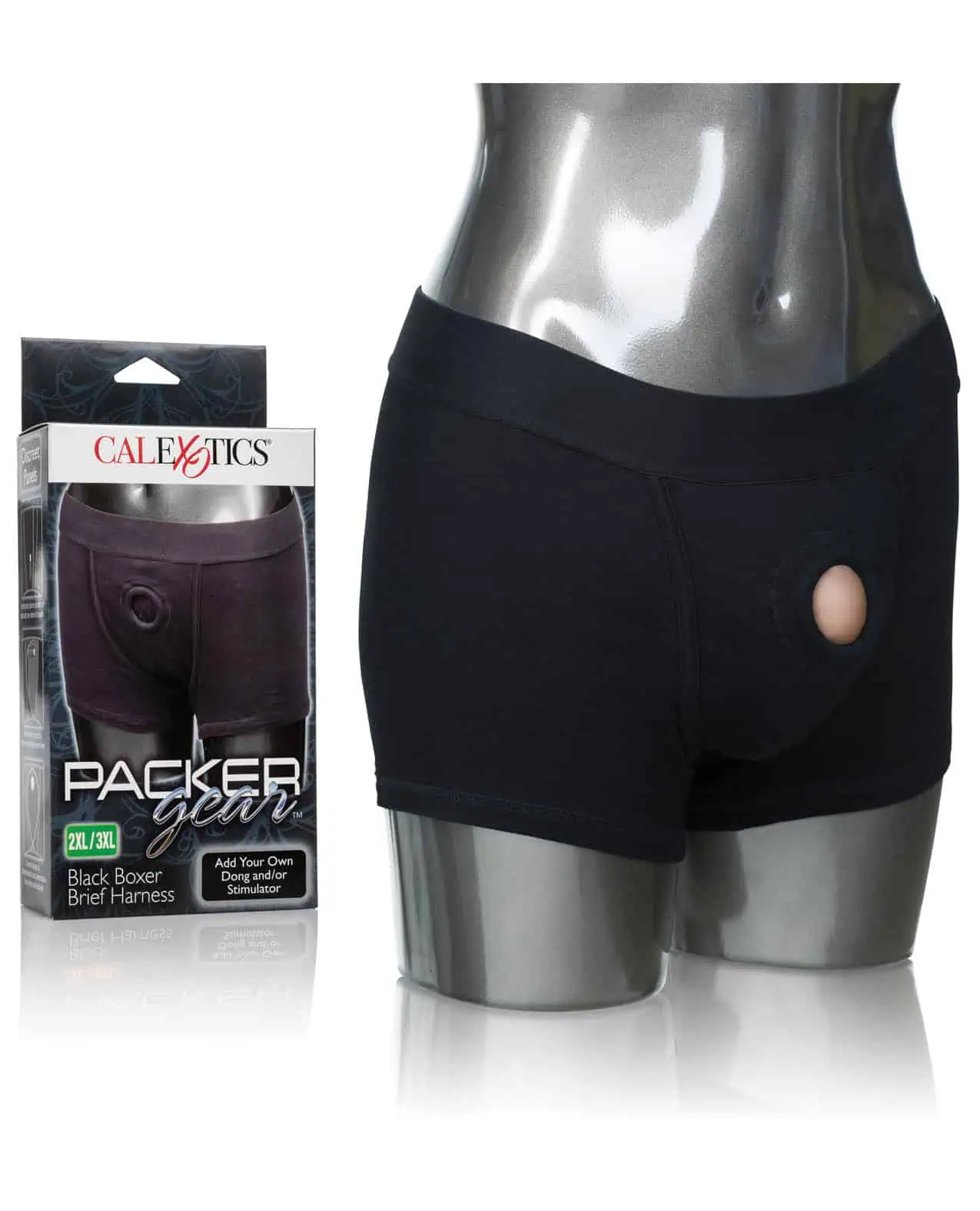 Packer Gear Boxer Brief Harness 2XL/3XL - Black - Image 3