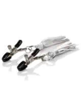 Nipple Play Playful Tassels Nipple Clamps - Silver - Image 3