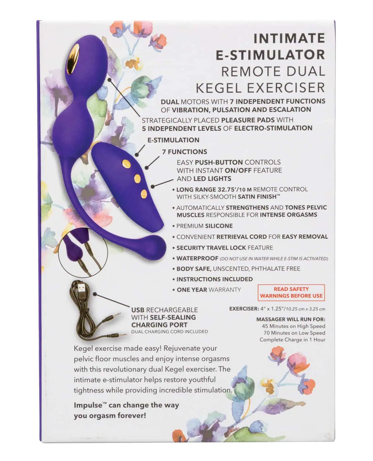 Impulse Intimate Estim Remote Dual Kegel Exerciser - Blue - Image 2