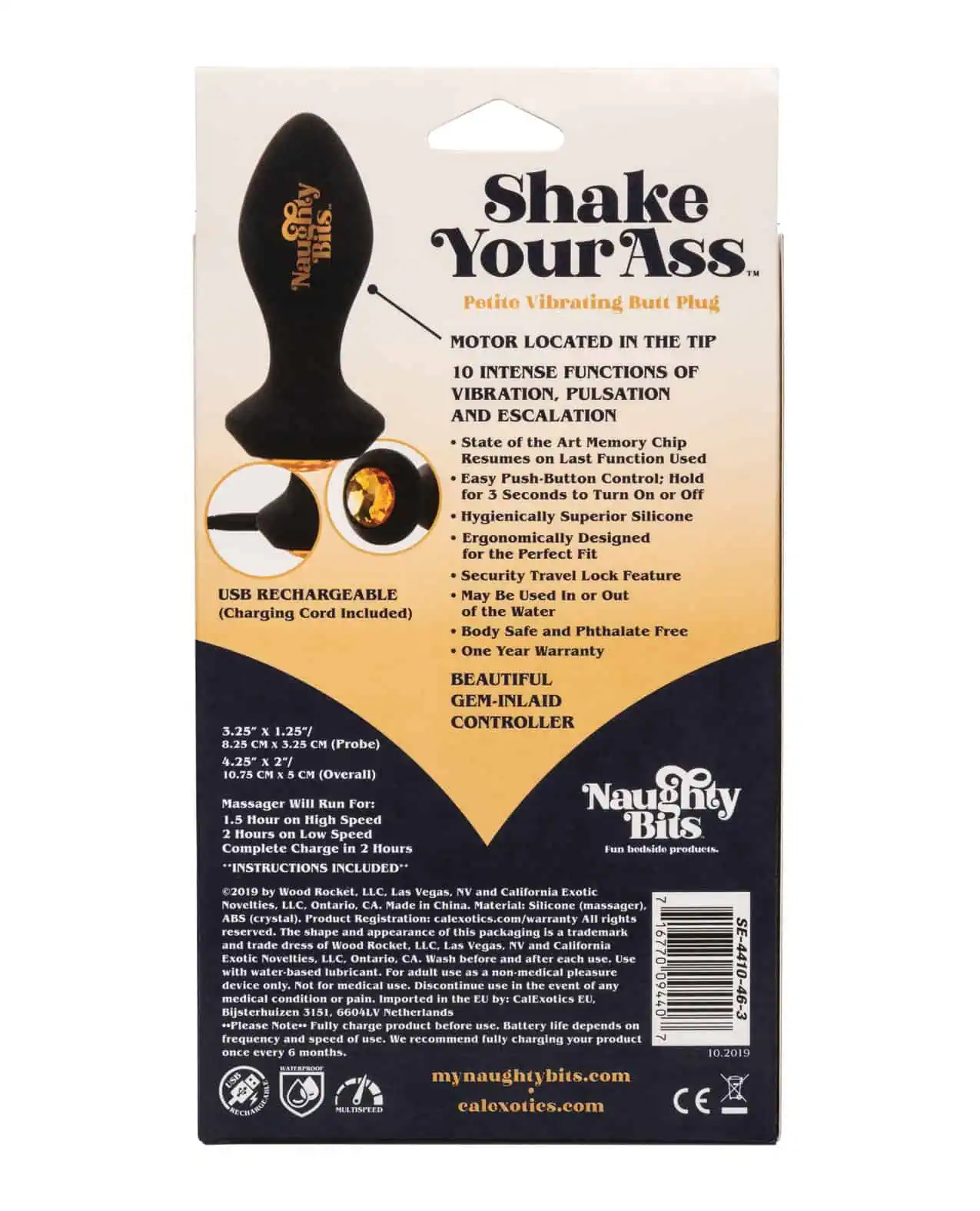 Naughty Bits Shake Your Ass Petite Vibrating Butt Plug - Image 4