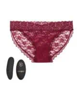 Remote Control Lace Panty Set S/m Red - Image 5