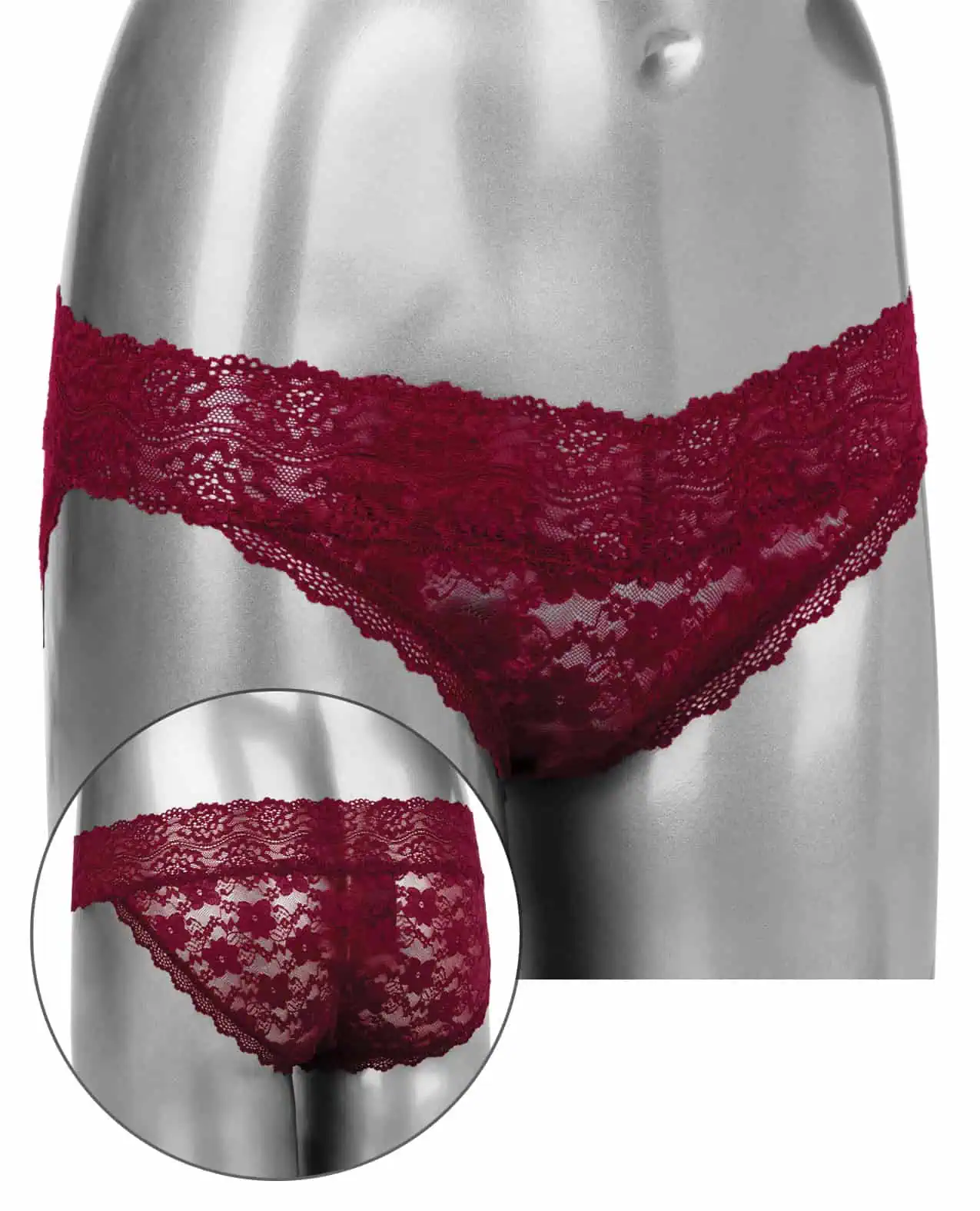 Remote Control Lace Panty Set L/xl Red - Image 6