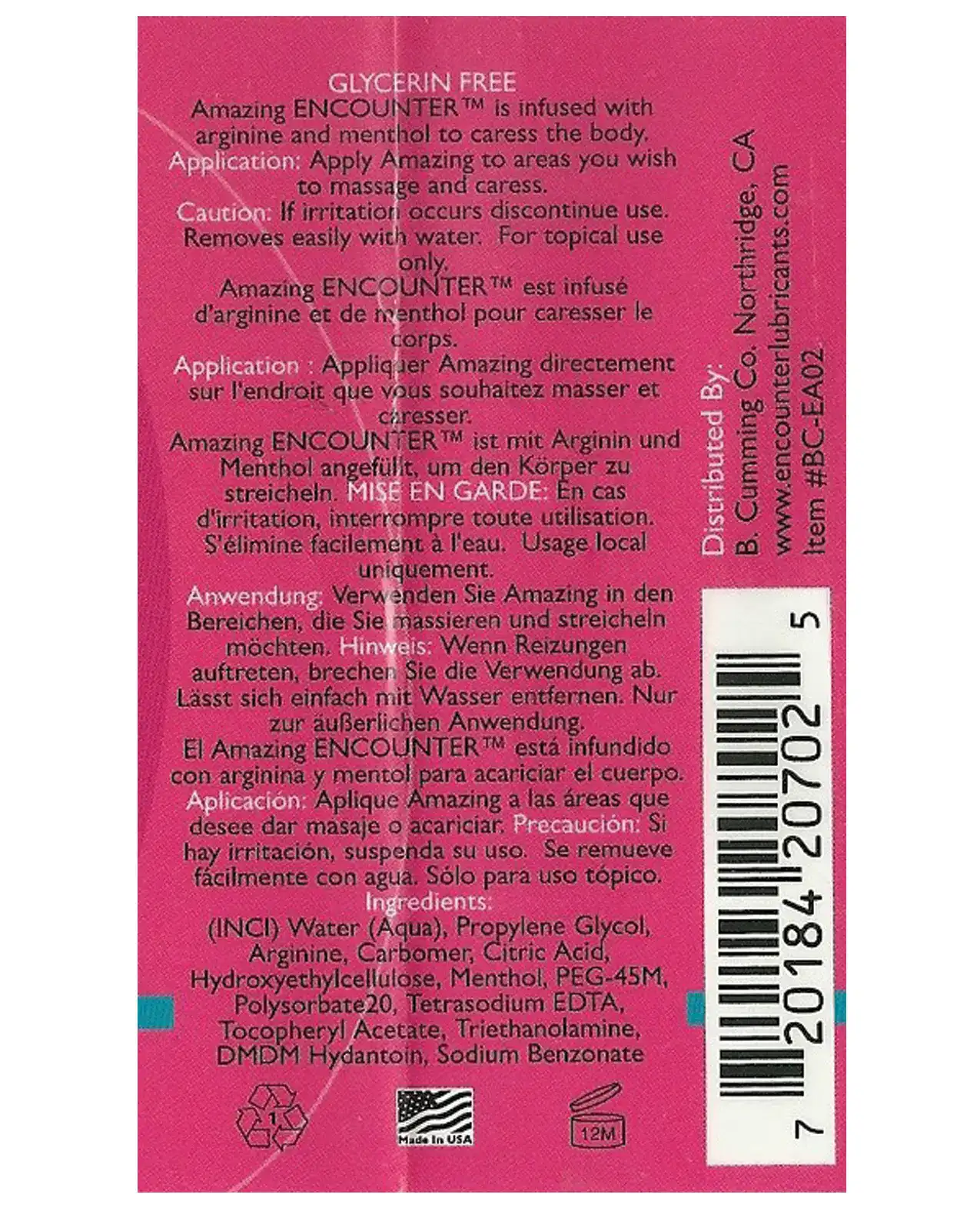 Encounter Female Arousal Lubricant - Amazing - Image 3
