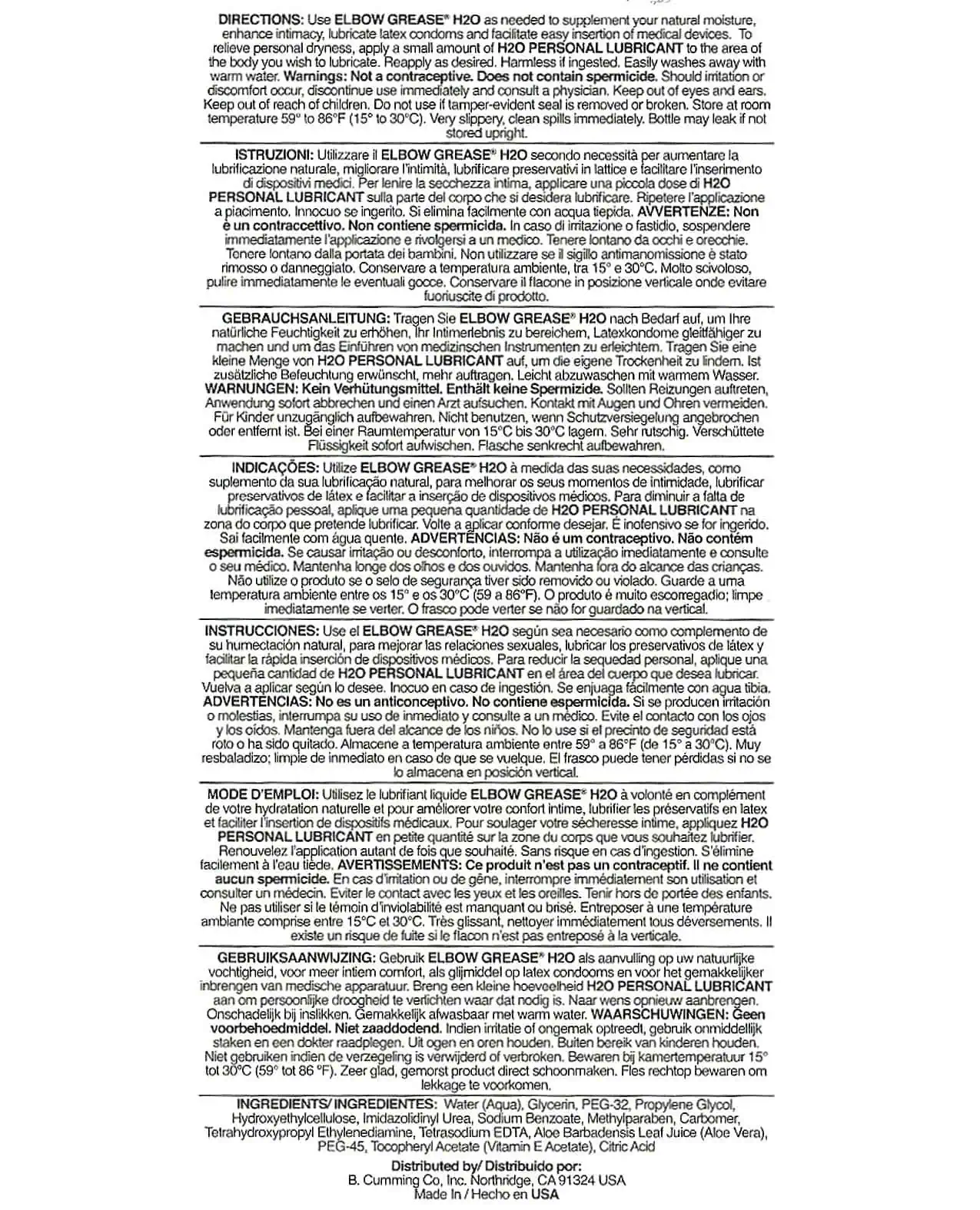 Elbow Grease H2O Personal Lubricant - 16 oz - Image 2