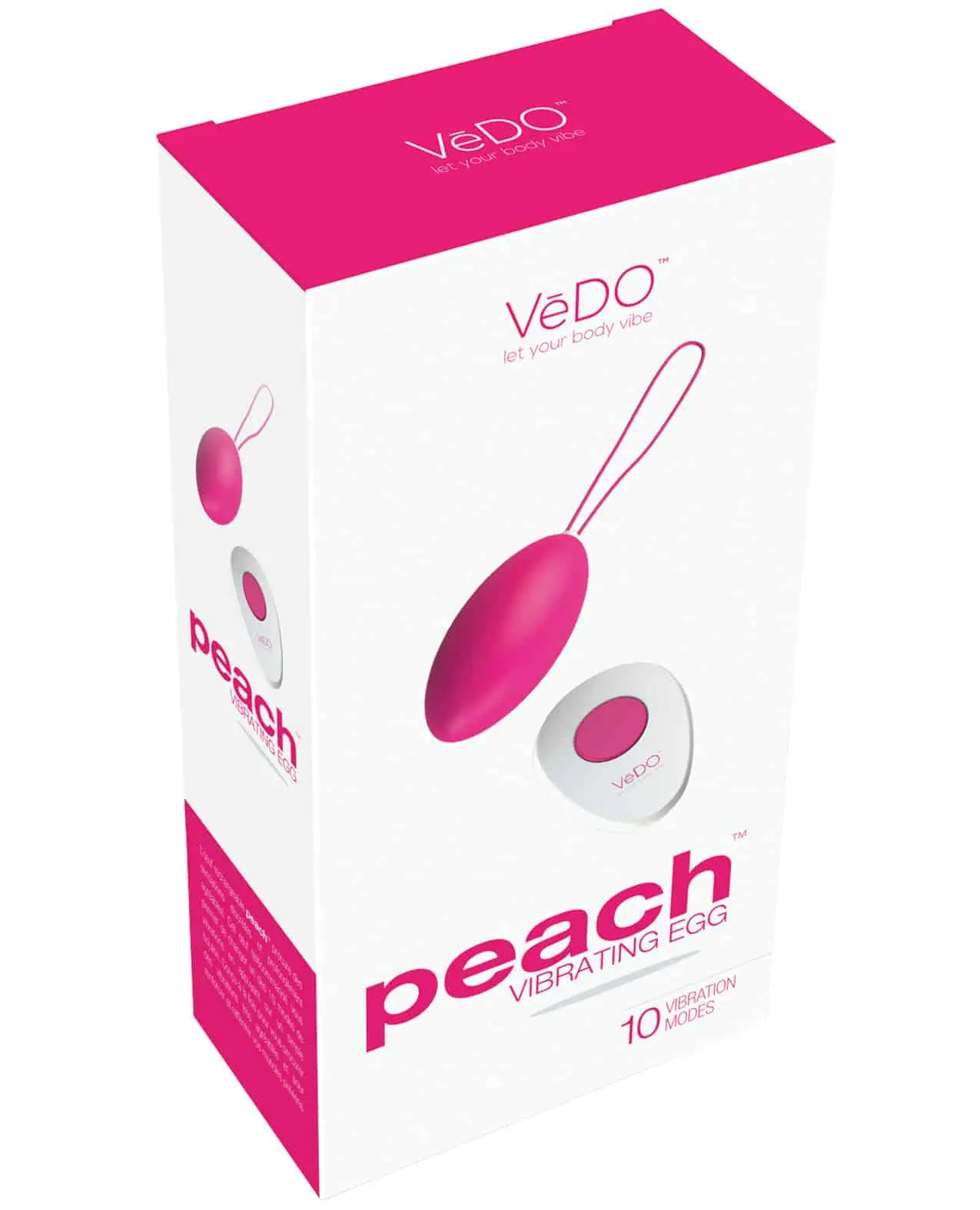 VeDO Peach Rechargeable Egg Vibe - Foxy Pink - Image 3