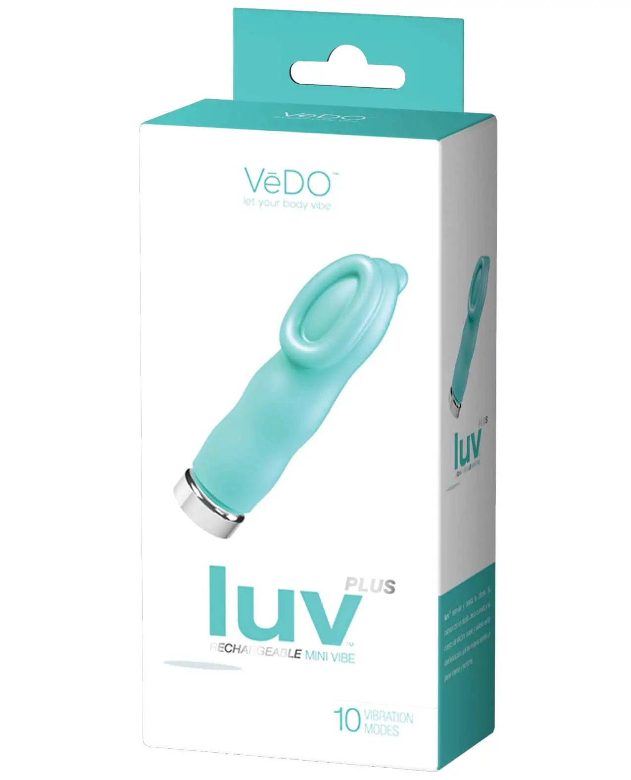 VeDO Luv Plus Rechargeable Vibe - Tease Me Turquoise - Image 3