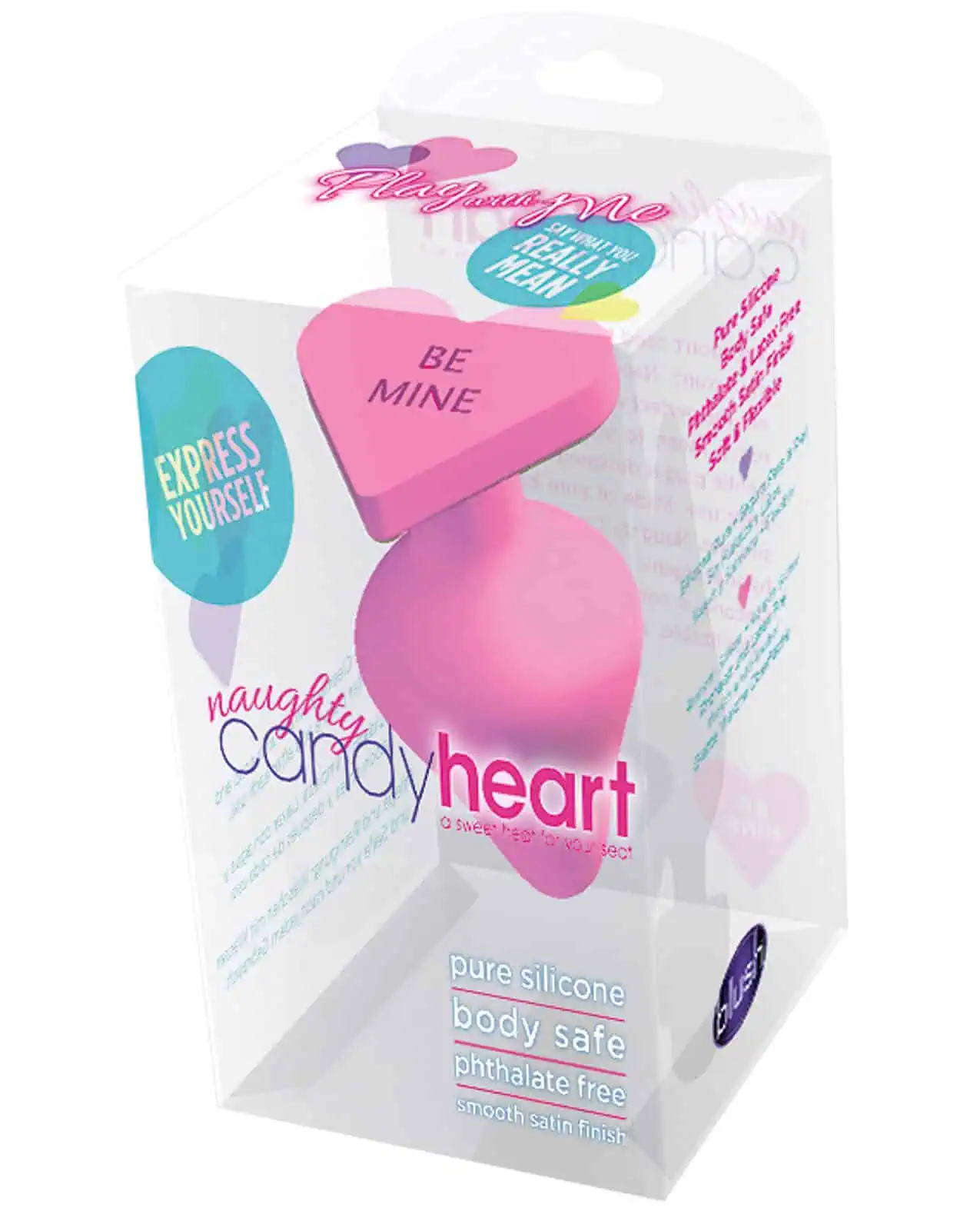 Blush Play with Me Naughty Candy Heart Be Mine Plug - Pink - Image 3