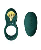 ZALO Bayek Vibrating Couples Ring w/Remote - Turquoise Green - Image 2