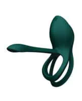 ZALO Bayek Vibrating Couples Ring w/Remote - Turquoise Green - Image 3