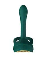 ZALO Bayek Vibrating Couples Ring w/Remote - Turquoise Green - Image 4