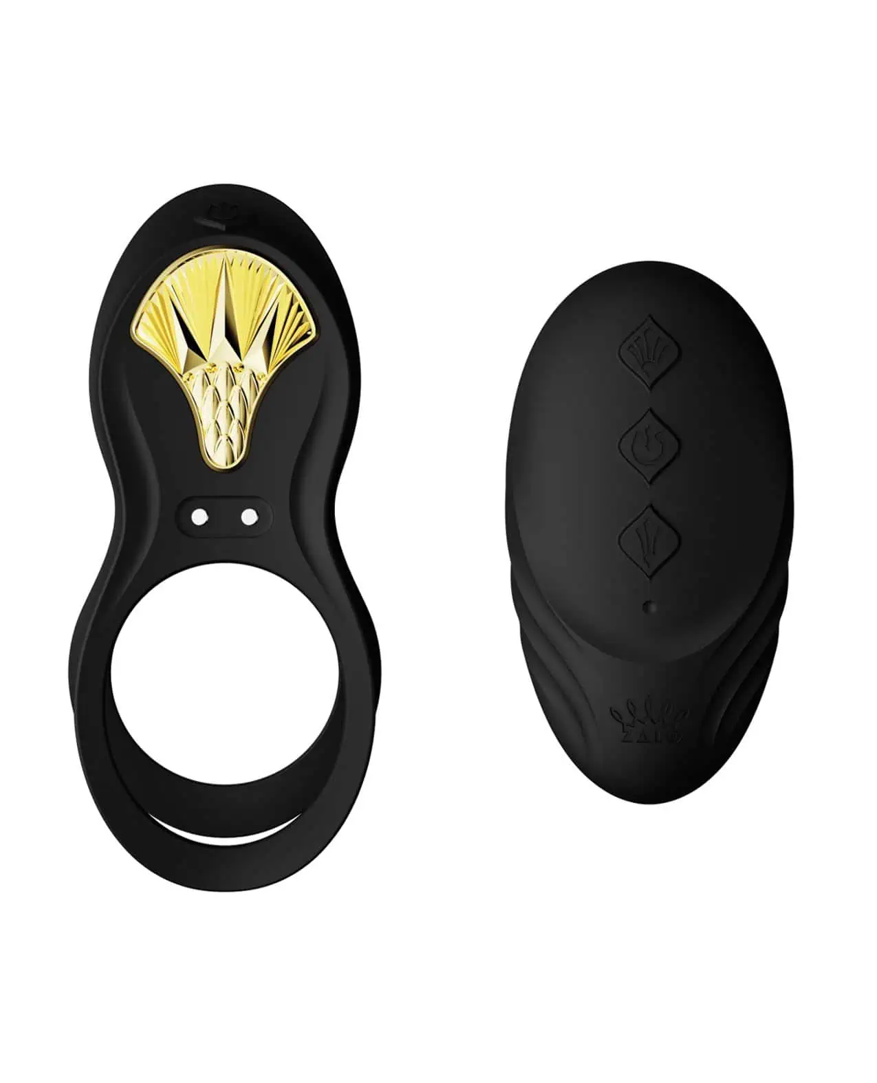 ZALO Bayek Vibrating Couples Ring w/Remote - Obsidian Black - Image 2
