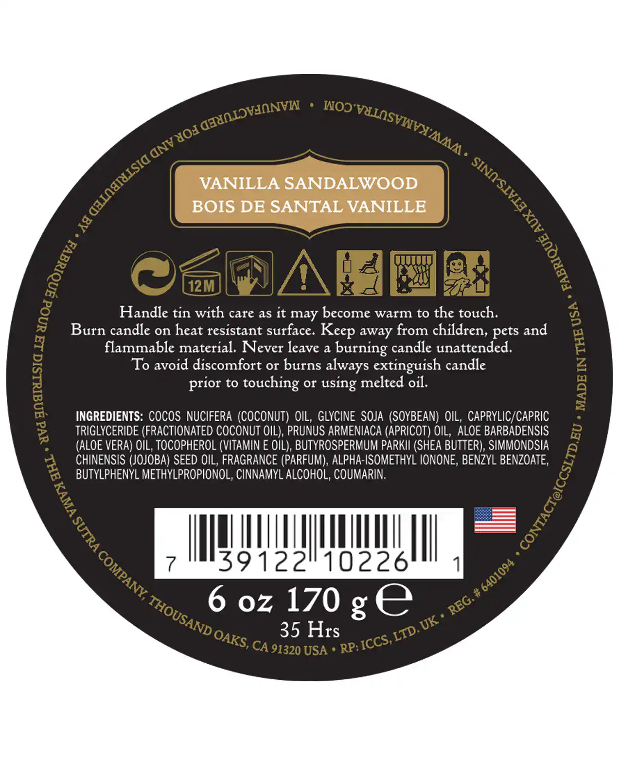 Kama Sutra Ignite Massage Candle - Vanilla Sandalwood - Image 2