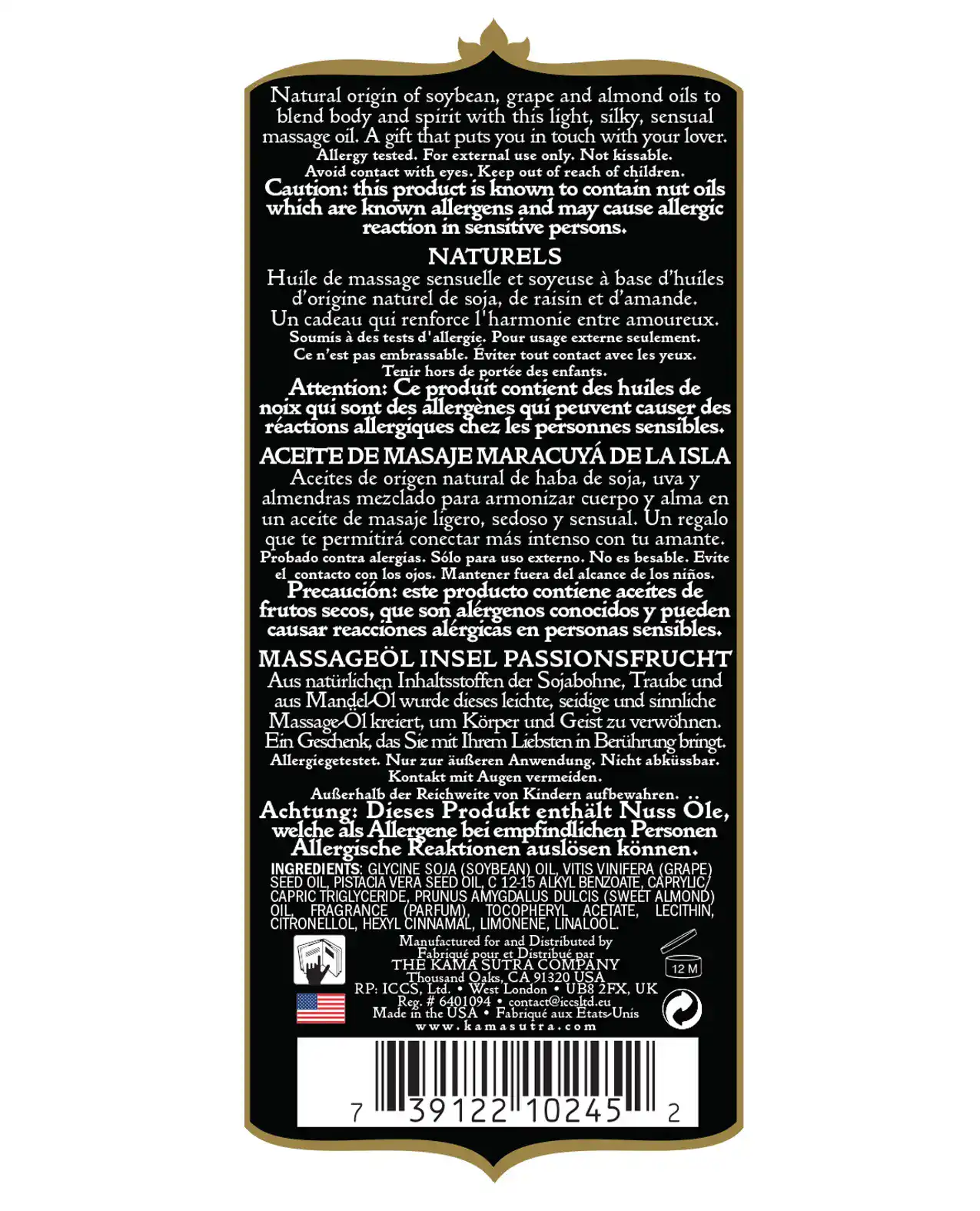 Kama Sutra Naturals Massage Oil - Island Passion Berry - Image 2