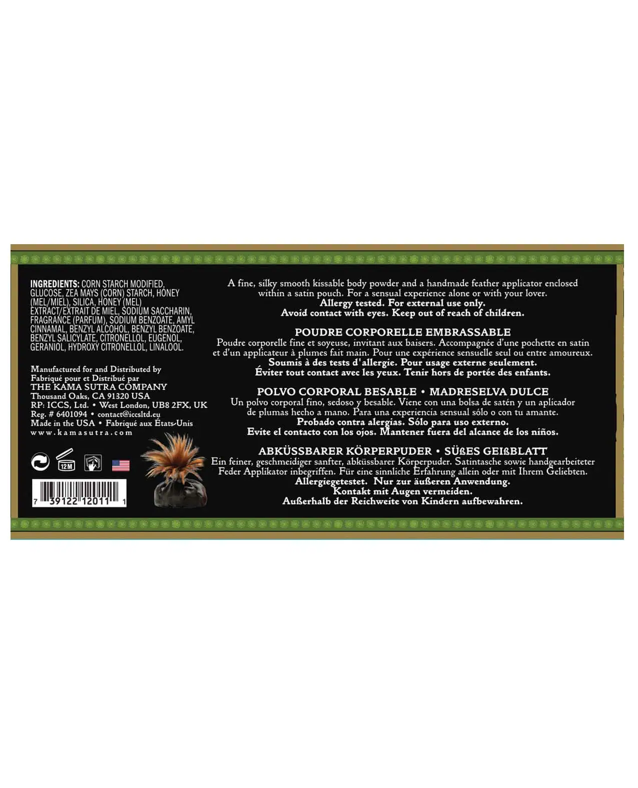 Kama Sutra Honey Dust - 6 oz Sweet Honeysuckle - Image 3