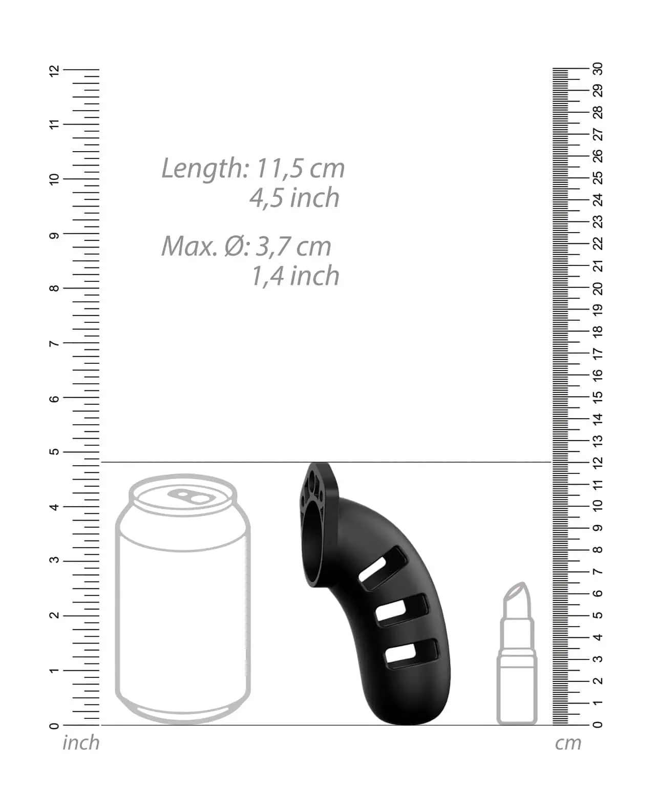 Shots Man Cage Chastity 4.5