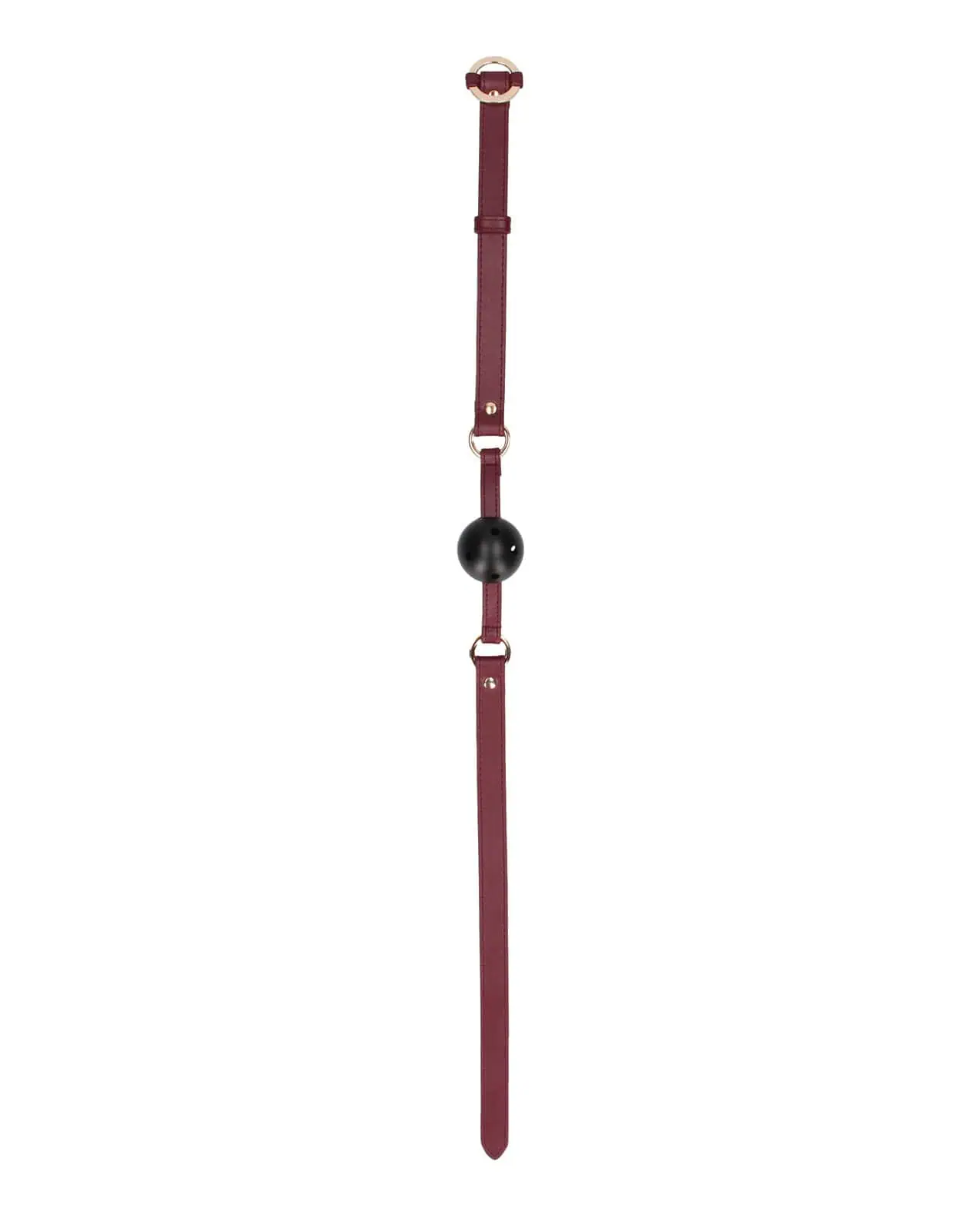 Shots Ouch Halo Breathable Ball Gag - Burgundy - Image 4