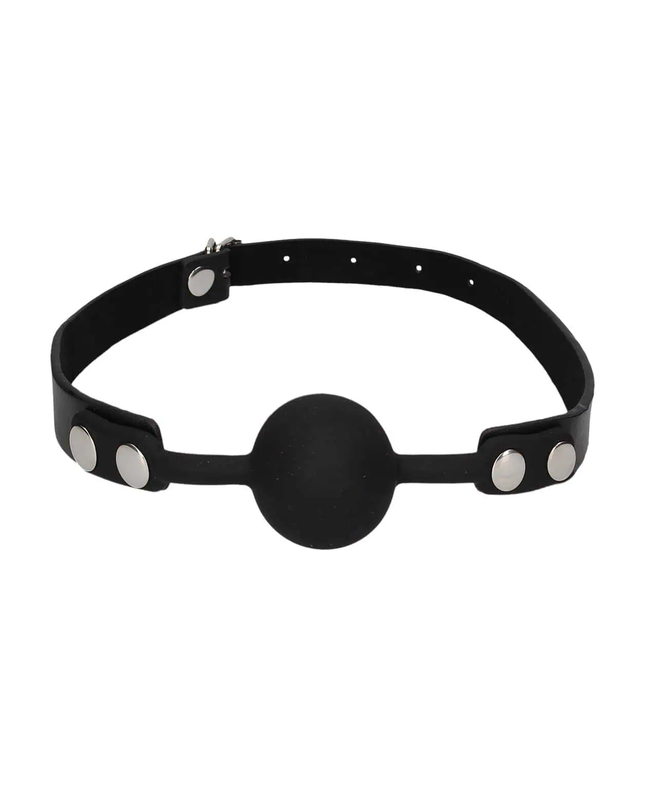 Shots Ouch Black & White Silicone Ball Gag - Black - Image 3