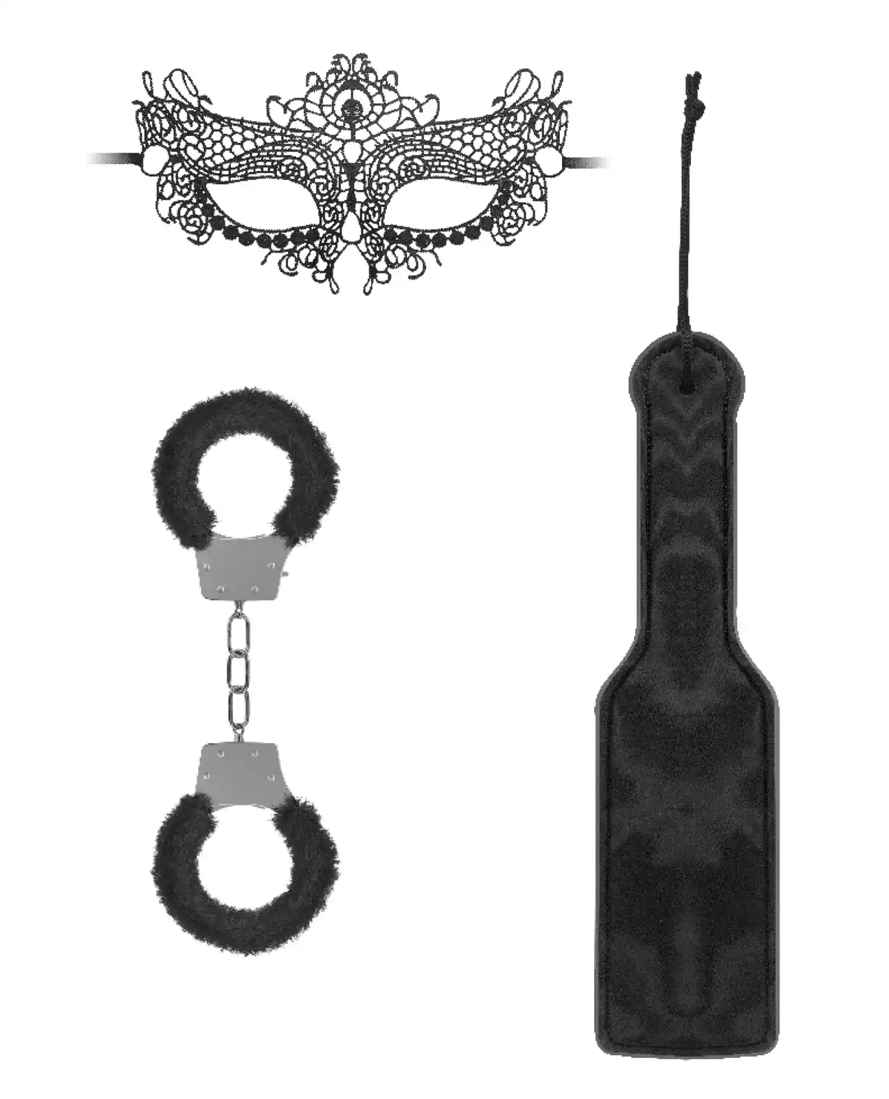 Shots Ouch Black & White Introductory Bondage Kit #3 - Black - Image 3