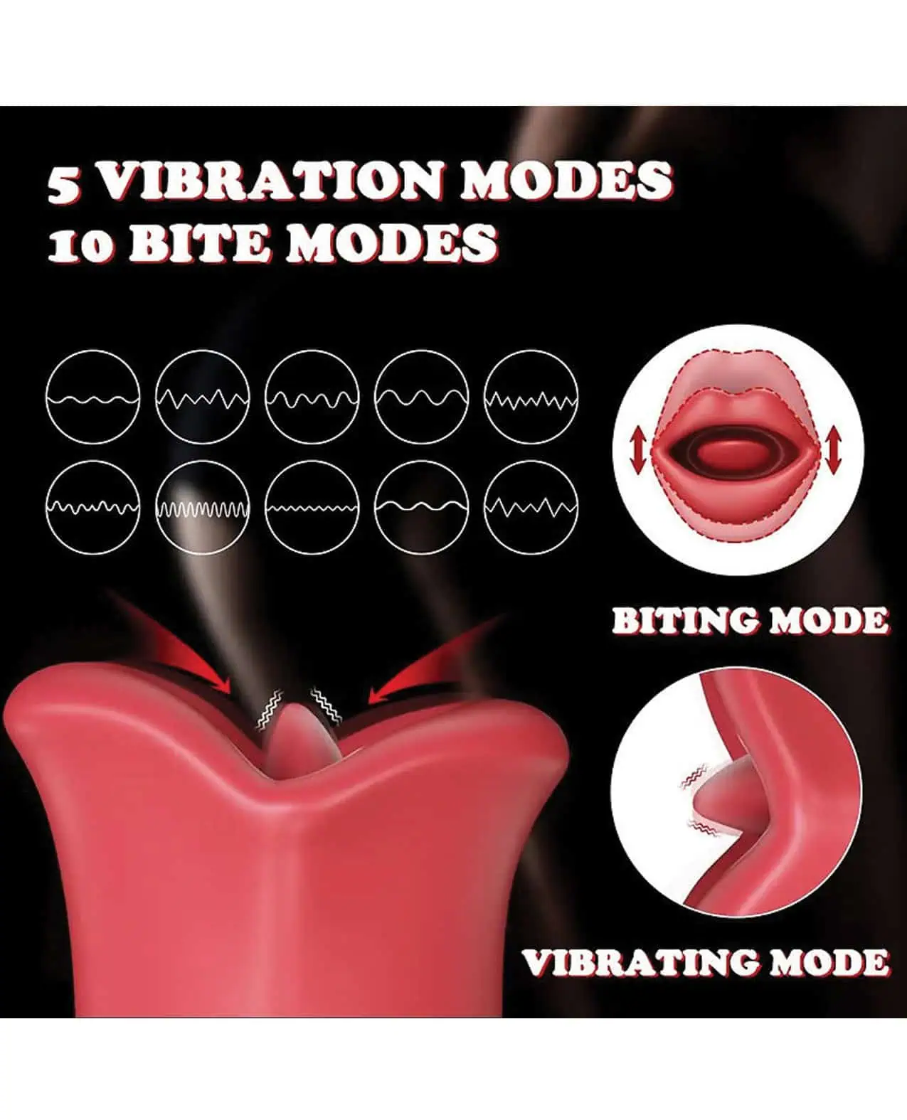 Big Bite Mouth Vibration & Biting - Red - Image 4