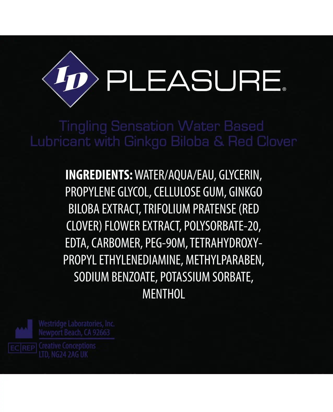 ID Pleasure Waterbased Tingling Lubricant - 8.5 oz Flip Cap Bottle - Image 3