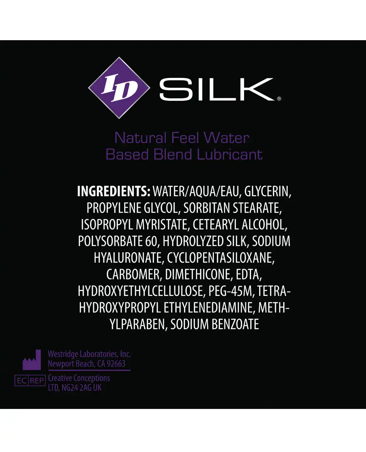 ID Silk Natural Feel Lubricant - 4.4 oz Flip Cap Bottle - Image 2