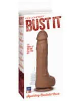 Bust It Squirting Realistic Cock w/1 oz Nut Butter - Brown - Image 3