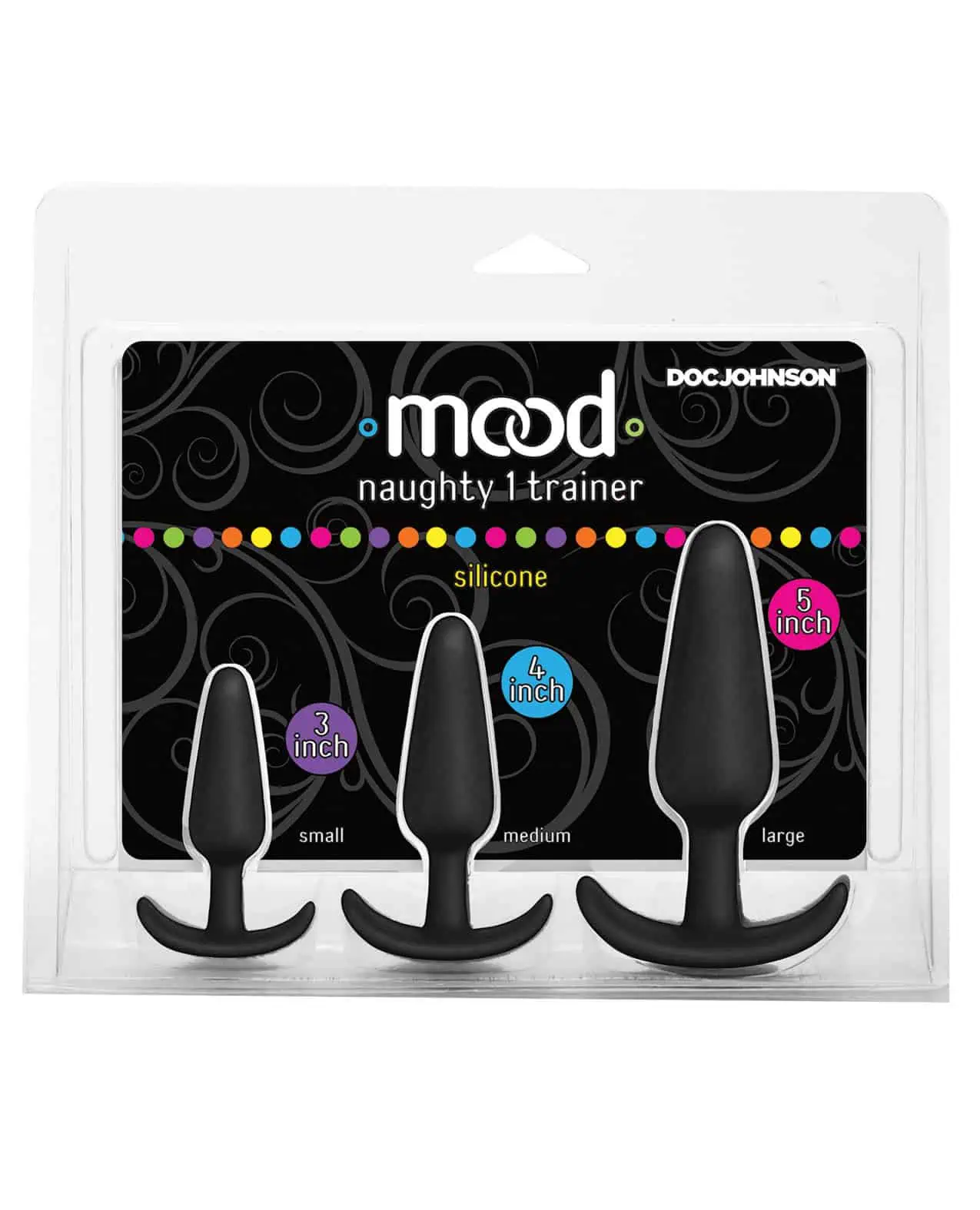 Mood Naughty 1 Anal Trainer Set - Black Set of 3 - Image 3
