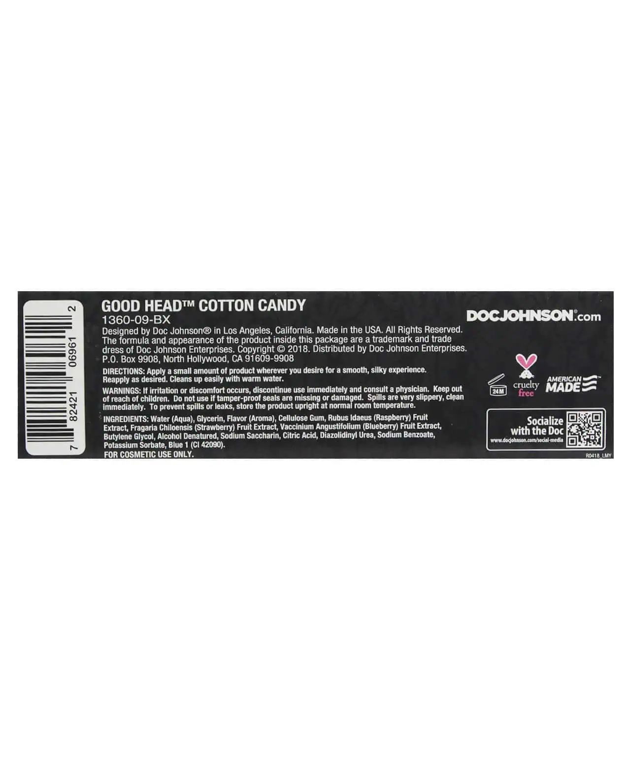 Good Head Oral Gel - 4 oz Cotton Candy - Image 3