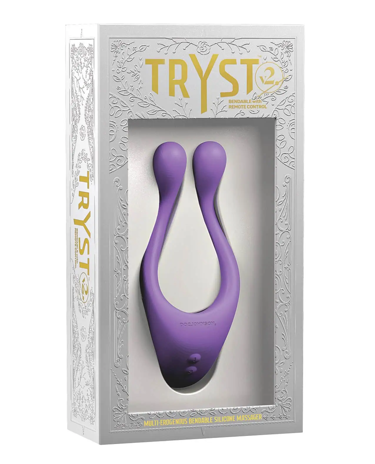 Tryst V2 Bendable Multi Zone Massager w/Remote - Purple - Image 3