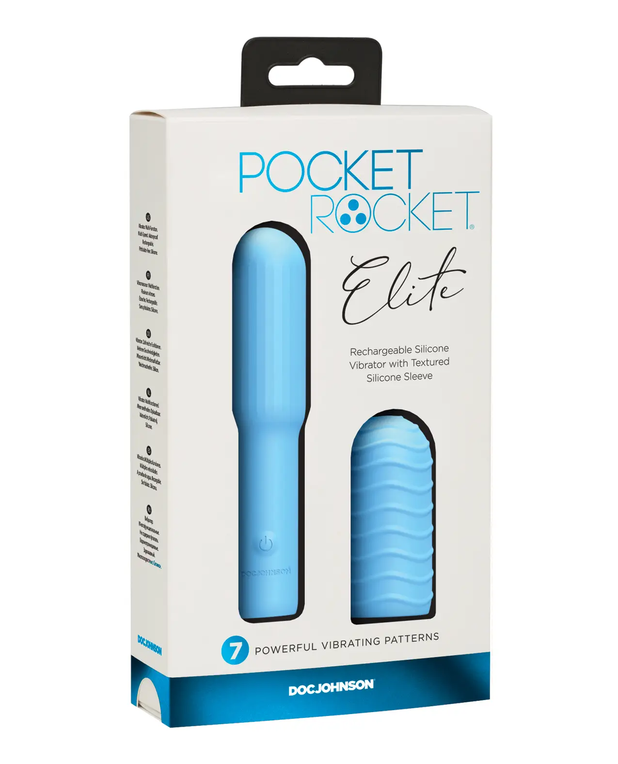 Pocket Rocket Elite Rechargeable w/Removable Sleeve - Sky Blue - Featured Image