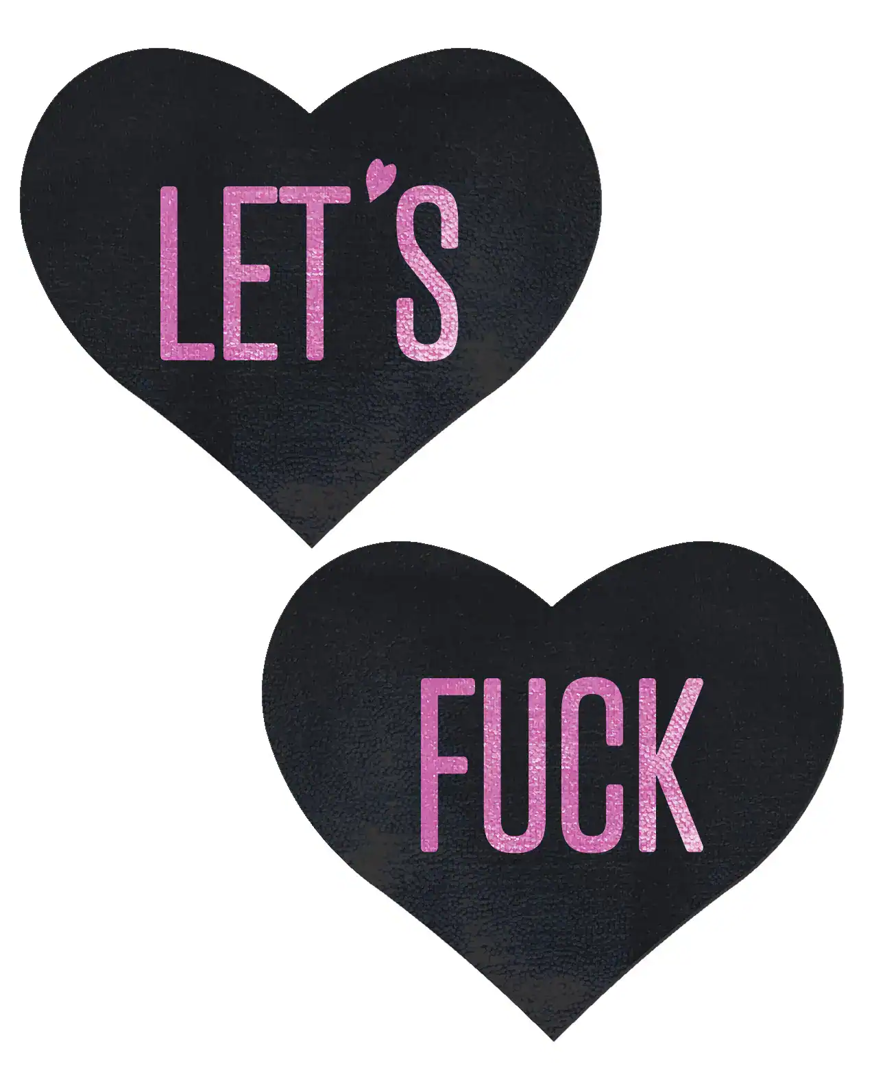 Pastease Let's Fuck Hearts - Black O/S - Image 2