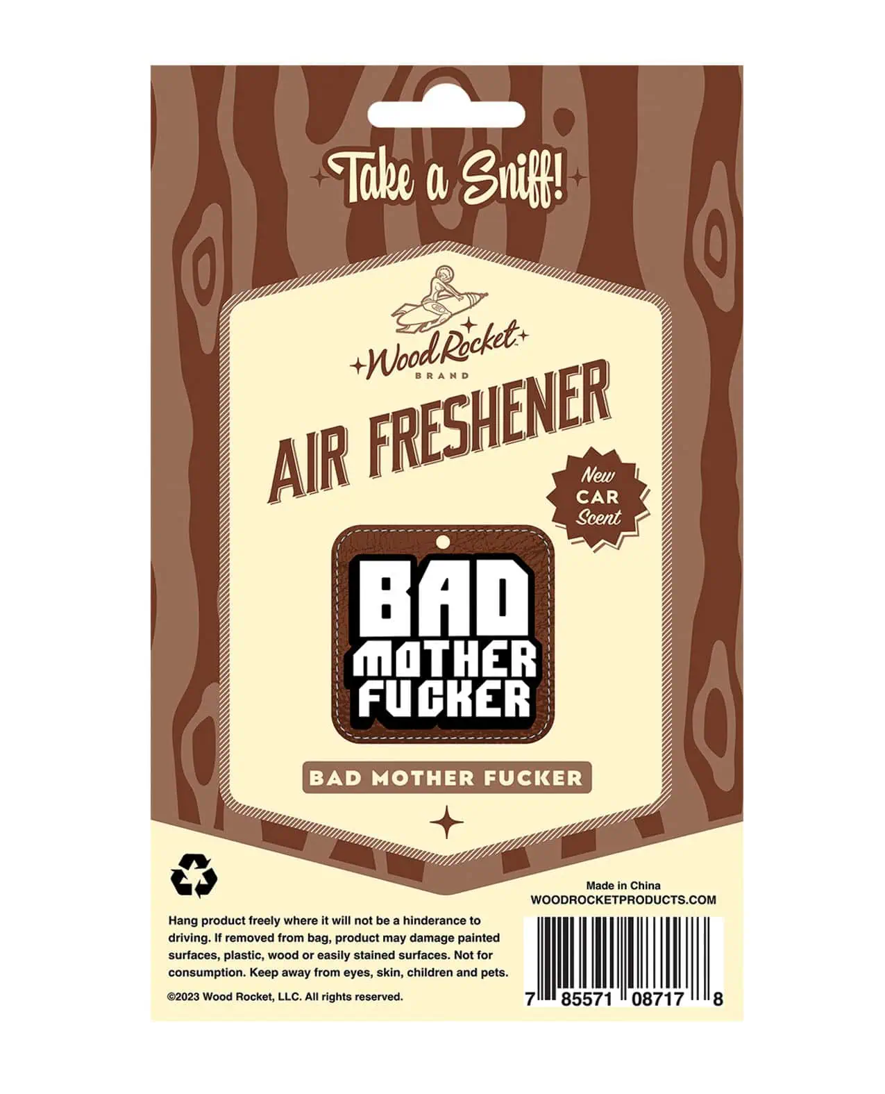 Wood Rocket Bad Mother Fucker Air Freshener - New Car Smell - Image 2