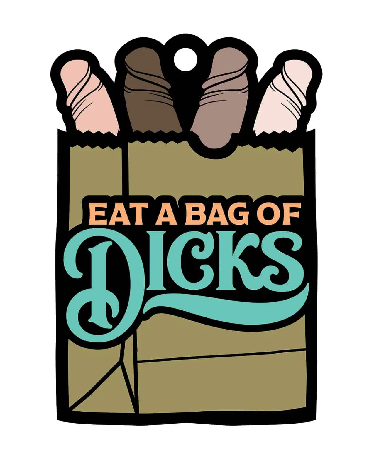 Wood Rocket Eat A Bag Of Dicks Air Freshener - Banana - Image 3