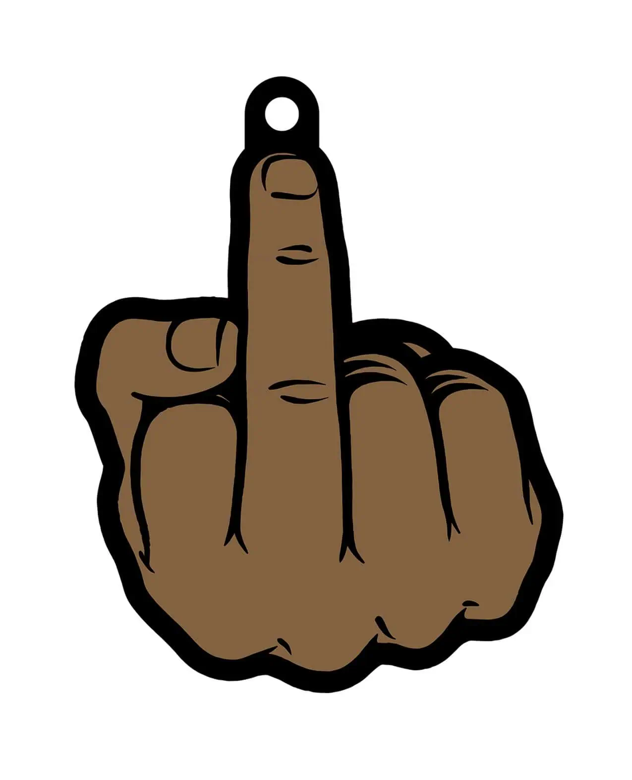 Wood Rocket Middle Finger Brown Air Freshener - Cologne - Image 3