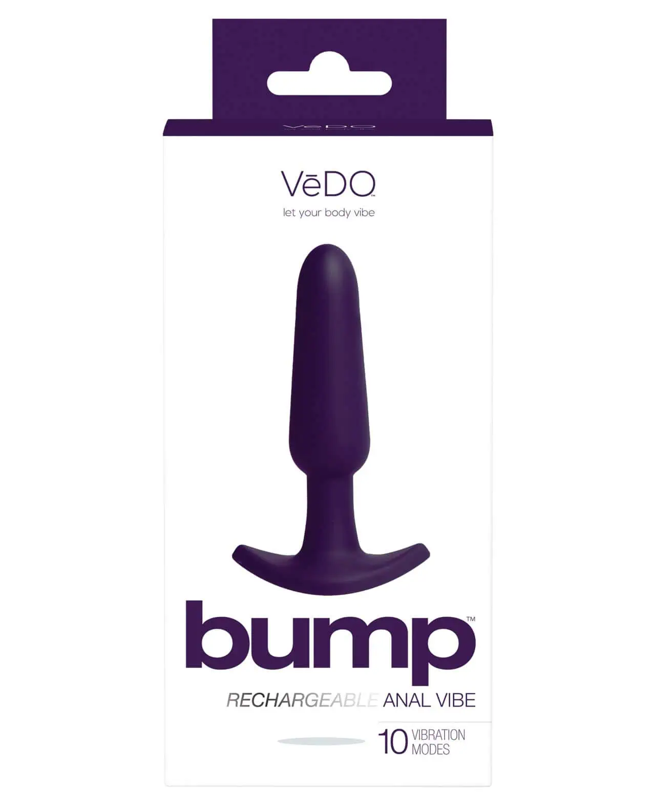 VeDO Bump Rechargeable Anal Vibe - Deep Purple - Image 3