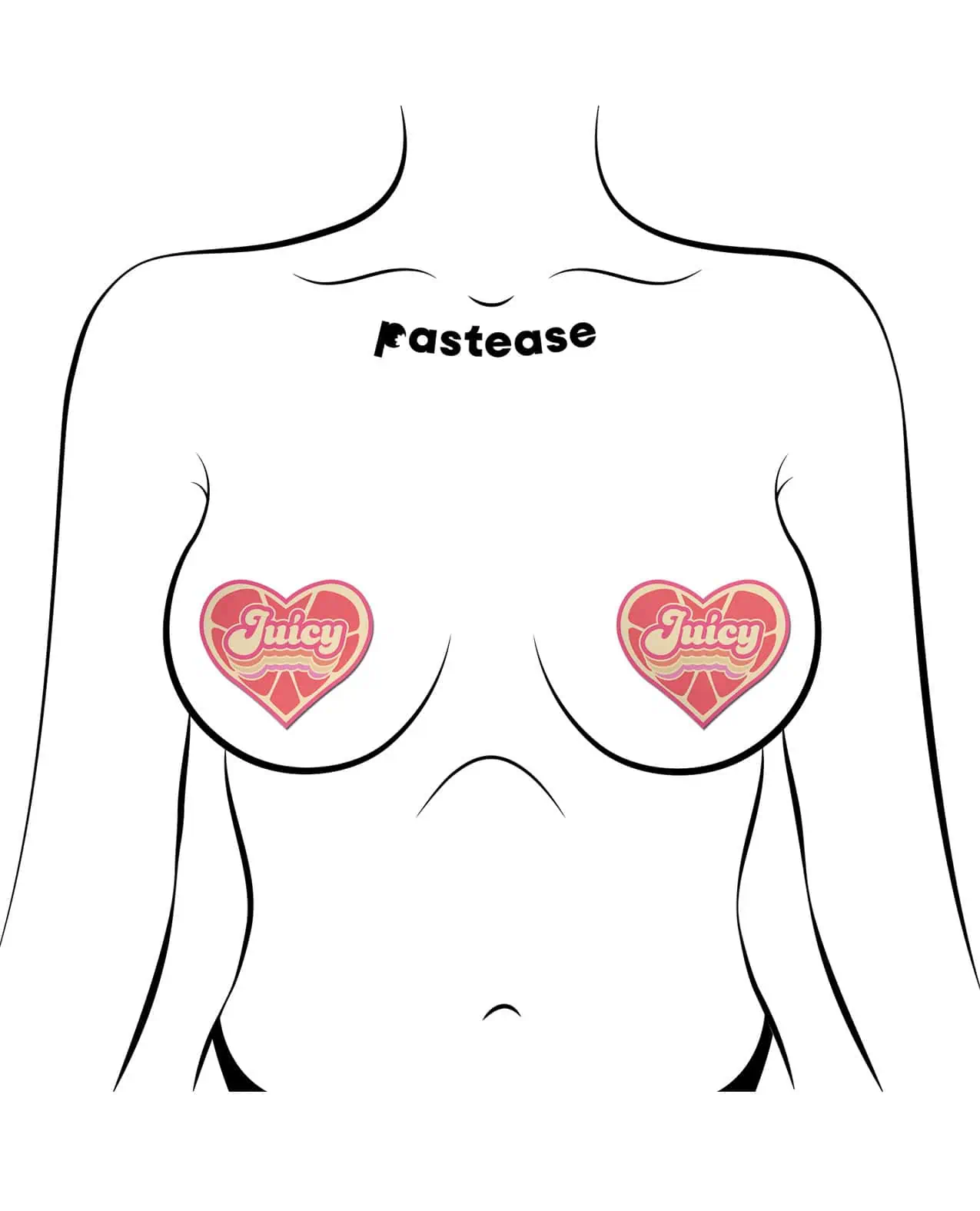 Pastease Premium Retro Heart Juicy - Pink Grapefruit O/S - Image 3