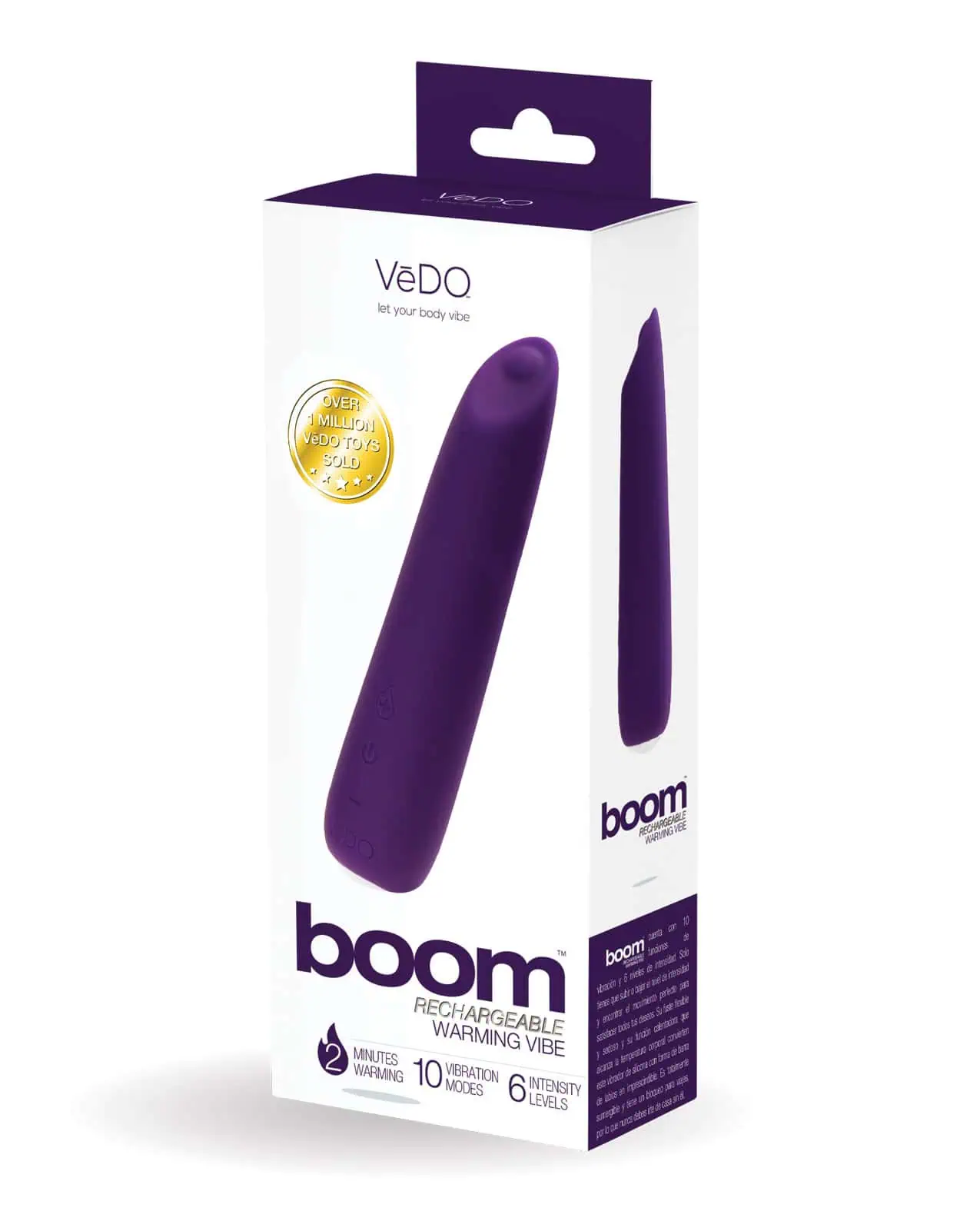 VeDO Boom Rechargeable Ultra Powerful Vibe - Purple - Featured Image