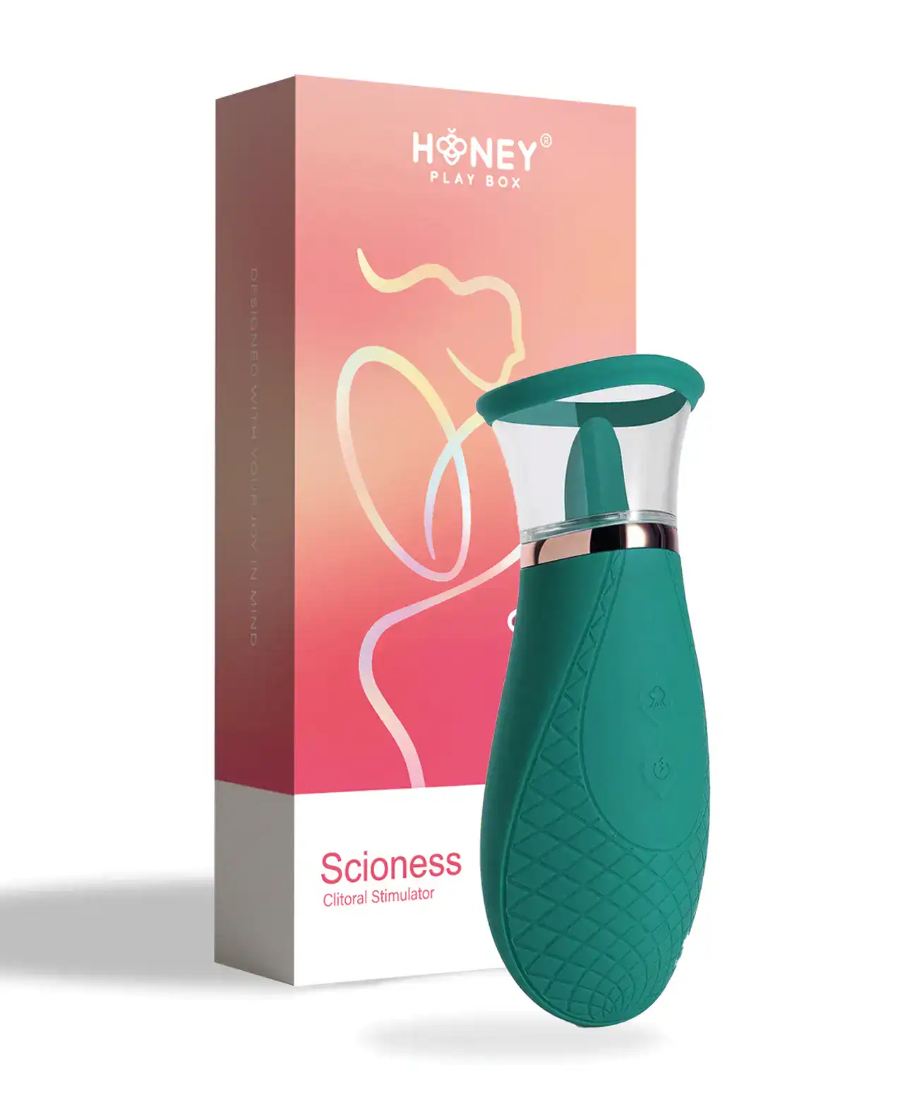 Scioness Sucking and Licking Clitoral Stimulator - Green - Image 2