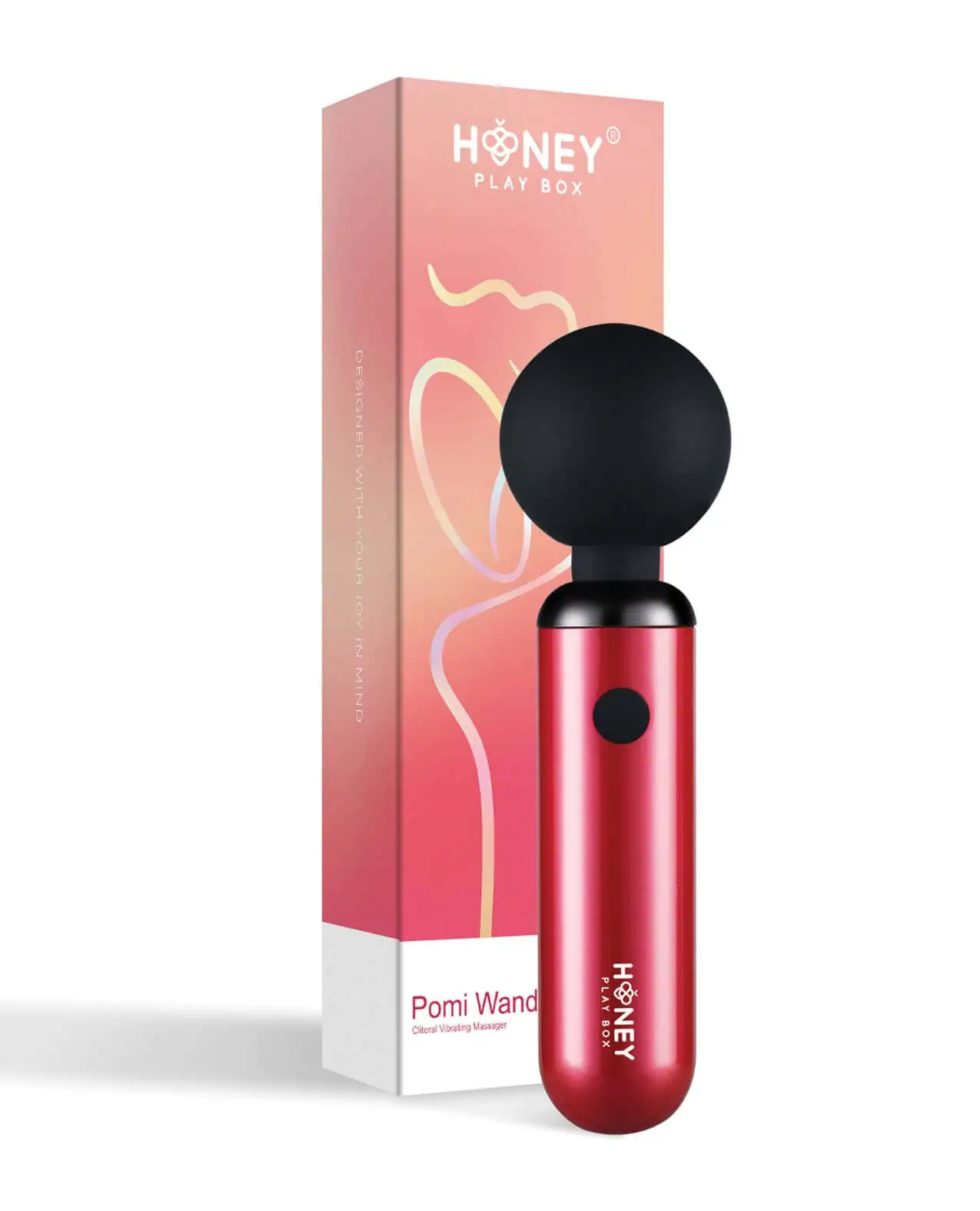 Pomi Wand Clit Tease Vibrating Wand - Deep Rose - Image 4